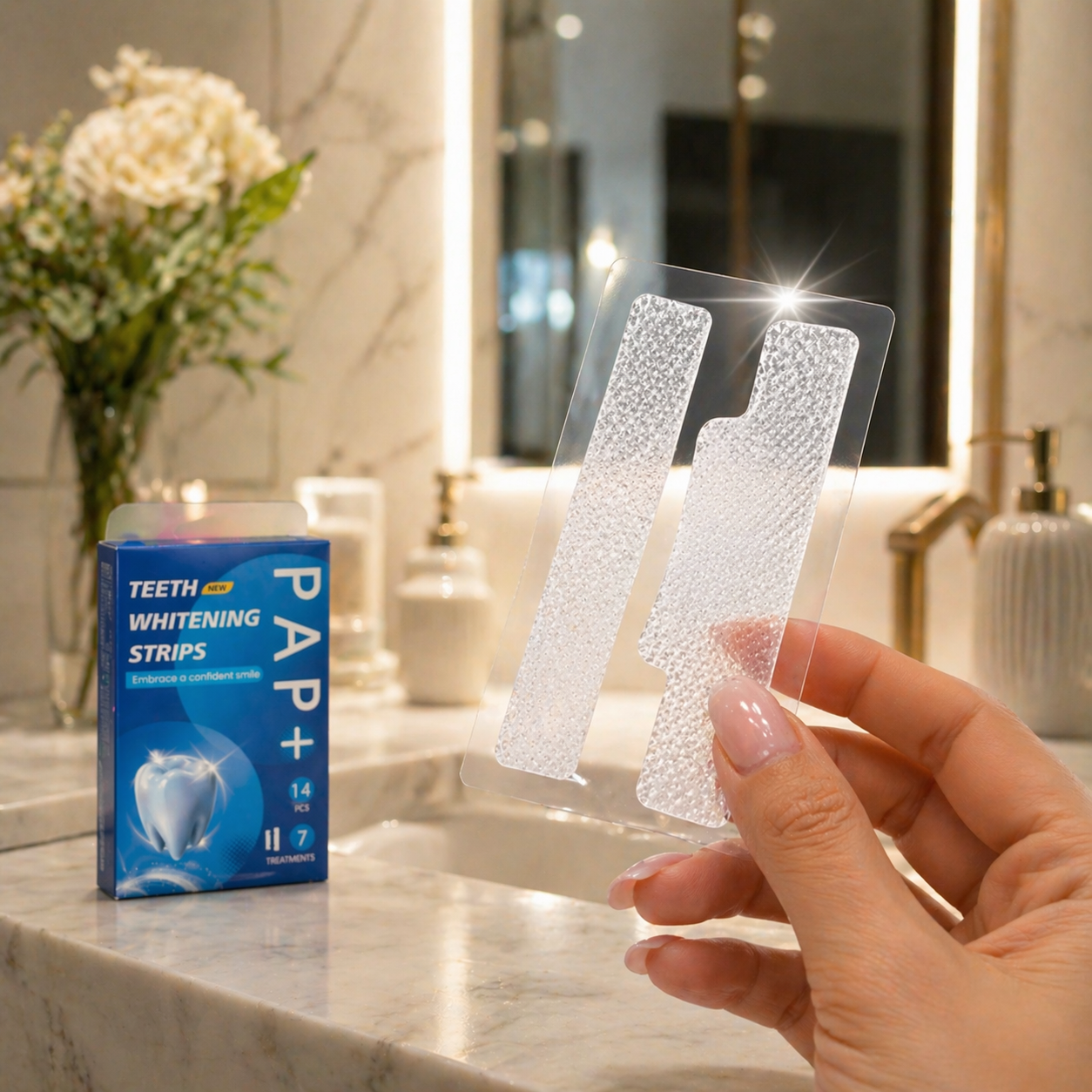 BlancSmile Pro™ – Tiras Blanqueadoras Dentales